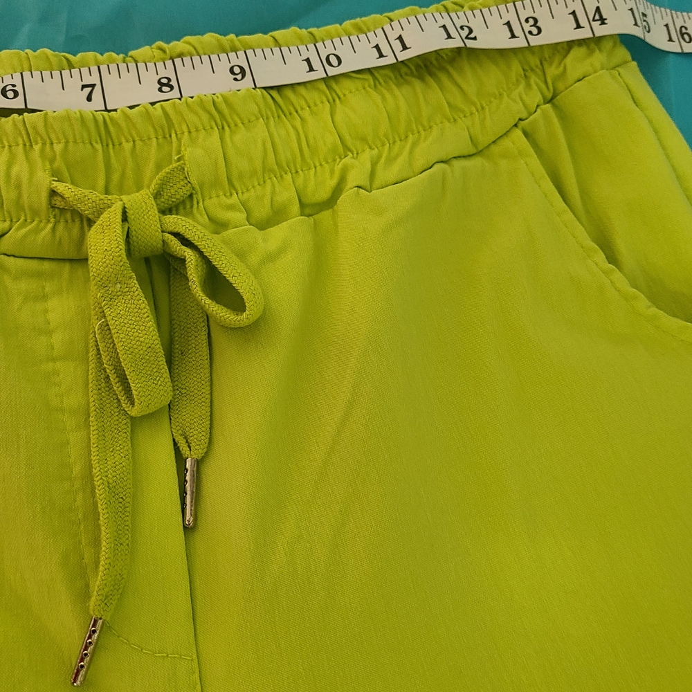 Yolly Lime Green Cropped Miracle Pants for Women - Picture 4 of 5